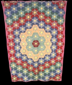 Hexagon Star Quilt Signed