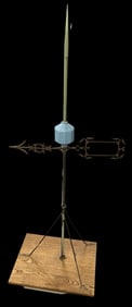 Lightning Rod & Glass Ball w/Directional Arrow