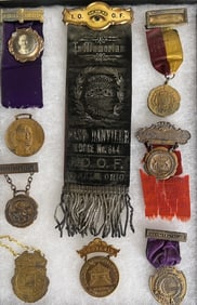 Group of 9 Lodge Badges