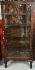 Single Door China Cabinet Oak