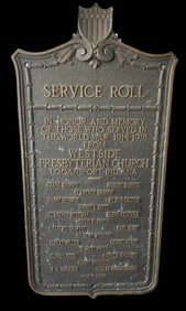 Bronze Service Roll Plaque