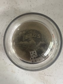 Glass Dice Roller Paper Weight