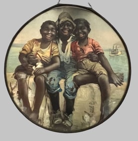 Two Black Americana Flue Covers