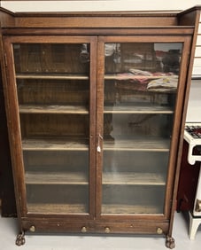 Two Door Oak Bookcase