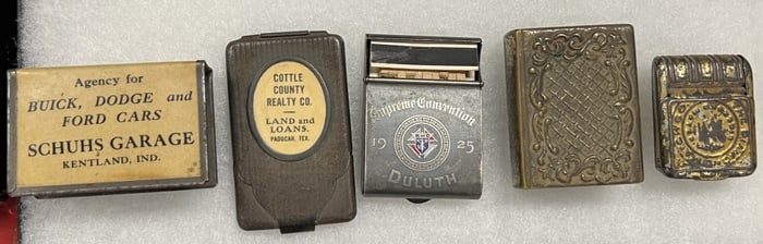 (5) Advertising Match Safes