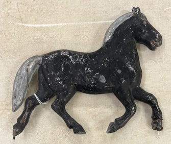 Two Metal Weathervane Horses
