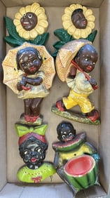 Group of Black Americana Chalkware Plaques