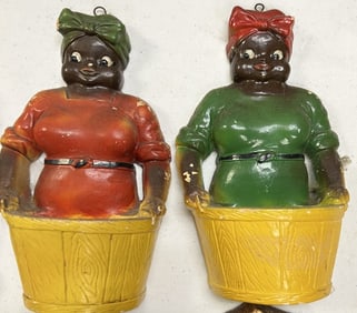 Group of Black Americana Chalkware Plaques