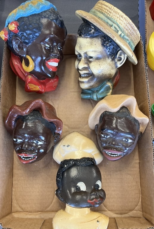 Group of Black Americana Wall Pockets & Plaques (1 of 4)