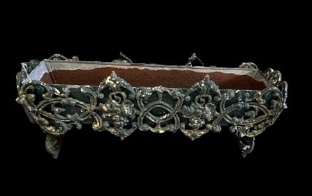 Two Victorian Cast Iron Planters