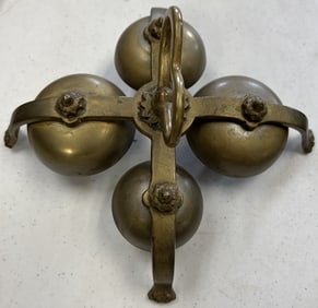 Brass Bells on Footed Frame