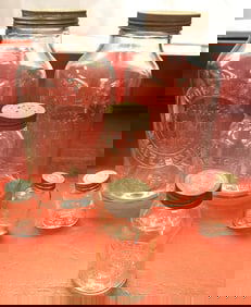 Group of Horlick's Glass Jars