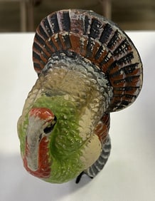 Composite Painted Turkey Candy Container