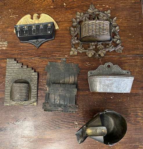 Antique Cast Iron Match Holder (JAS) Antique Cast Iron Match Holder (JAS)