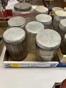 20 Sellers Jars W/ Tin Lids