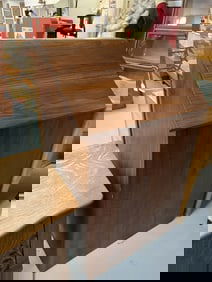 Walnut Slant Top Meal Bin