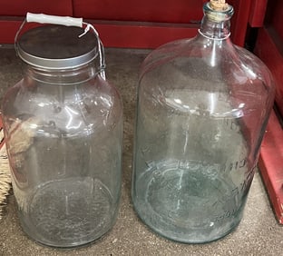 Two Large Glass Jars
