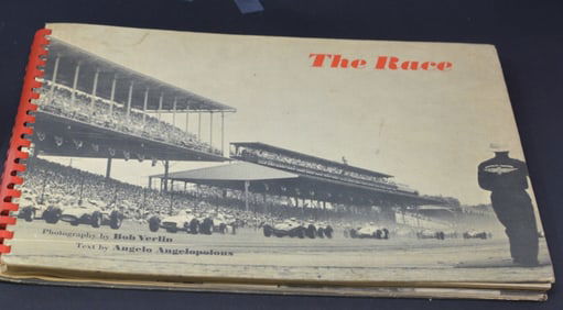 Coffee Table Book "The Race"  by Angelo  Plous,  Photography by Bob Berlin 1958. Book  about