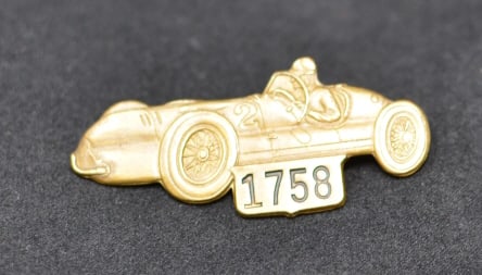 1947 Indy 500 Pit Pass Badge #1758 . 1947 is  the  last year the date was not on the front  of the