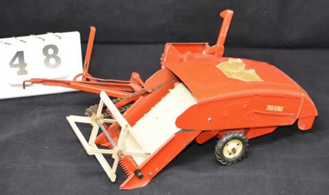 Vintage Tru-Scale Pull Type Combine all  original  w/ paper label on top, possibly  sales  display.