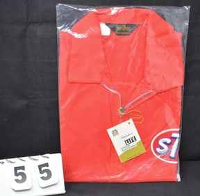 Vintage NOS STP Windbreaker Jacket red full  size  with STP patch on left side chest made  by Sir