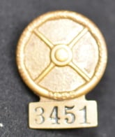1955 Indy 500 Pit Pass Badge #3451 steering  wheel  made by Bastain Bros, Rochester, NY.