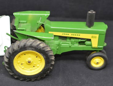 Vintage John Deere 630 Toy Tractor  very nice   condition older JD tractor w/ original  muffler 9"x