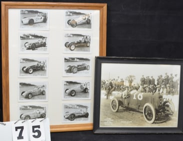 Group of 10 1951 Photos of Driver & Car :  Tony  Bettenhausen & Johnnie Parsons. 1920  Photo of