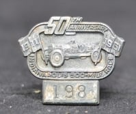 1961 50th Anniversary Indy 500 Pit Pass Badge   #198, 1911 car & driver. No markings on  back of
