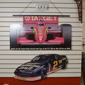 Target Chip Ganassi Indy Car 22" X 39"  &  Miller  Genuine Draft Nascar #2  16" X 35"