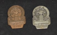 2 1971 Indy 500 Pit Pass Badges of  seal of  the  city of Indianapolis1911- 1971 #5426 &  #1594 made