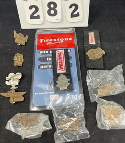 Group of 10 Indy 500 Pit Pass Badges no  backers  some in original packaging includes;  2000