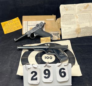 Two Pellet Guns: Daisy No. 118 Targeteer &  Kruger  .12 caliber pistol w/original  paperwork,