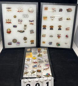 Collection of Indy 500 Souvenirs Pins: mostly  from  1980s & 1990s.  One 1950 pin back  Indianapolis