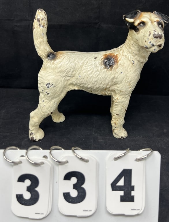 Hubley 1930's Cast Iron Airedale Fox Terrier Door Stop all original paint very heavy 9" x 9" x: Hubley 1930's Cast Iron Airedale Fox Terrier Door Stop all original paint very heavy 9" x 9" x 4"