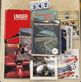 Group of 9 Indianapolis 500 Books: 1967 by  Jack  Fox Indianapolis 500, 1976 A Complete  Pictorial