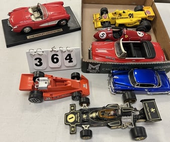 Group of 7 Toy Cars: Tonka,  Polistil  Ferrari,  Corgie John Player Special F1,  &  others.