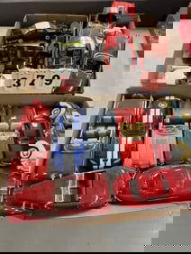 Three Flats of Die Cast Cars: Corvettes,  Cord,  Ferrari, and others Largest is approx.  3" x 12" x