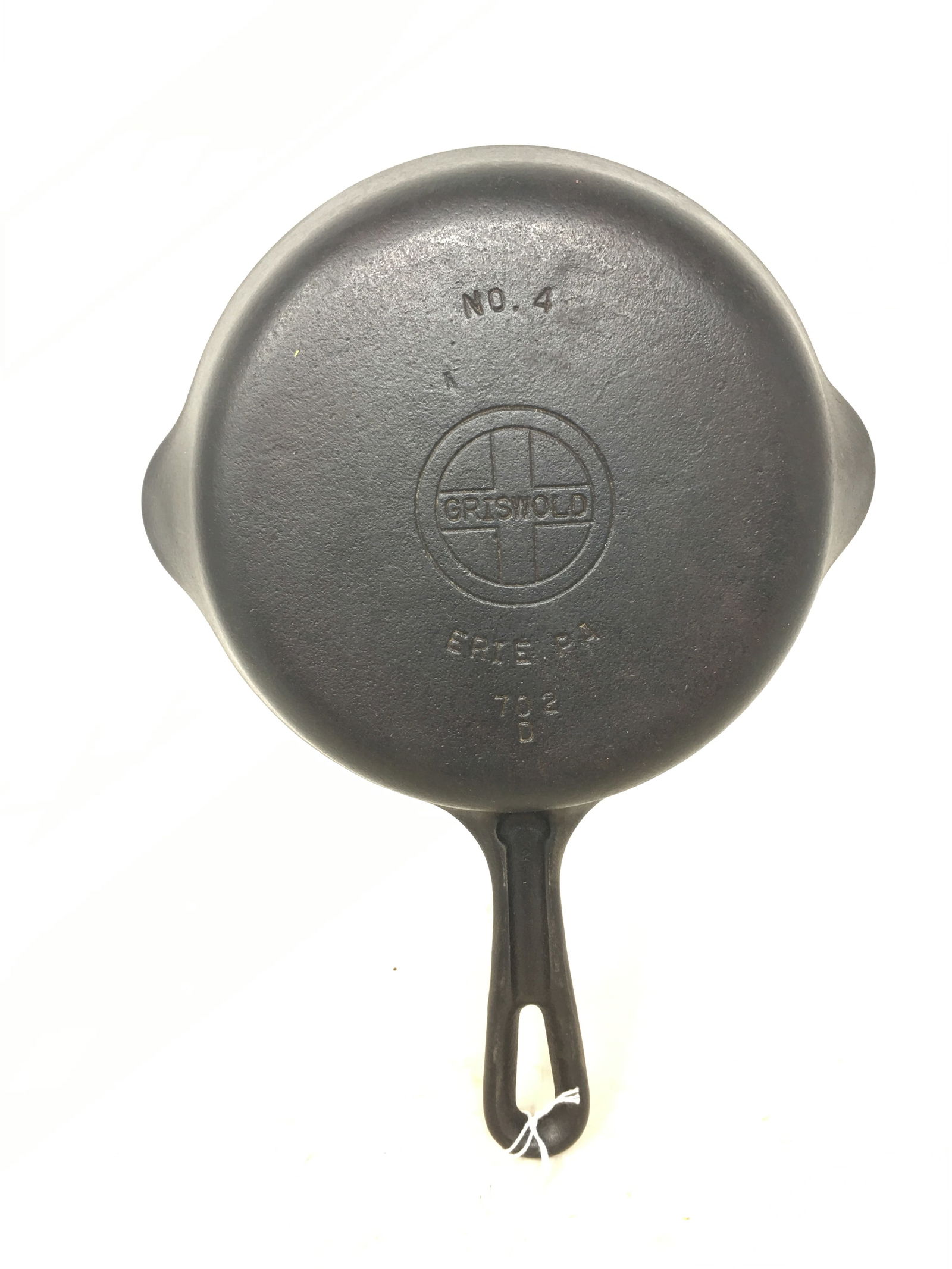 Griswold No. 4 Skillet, Small Block Logo: Griswold No. 4 Skillet, Small Block Logo, nicely seasoned. 7.75"W x 11"L x 1.75"H