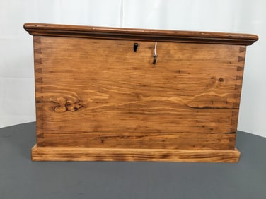 Small Dovetailed Pine Blanket Chest