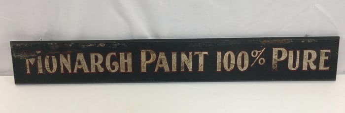 Monarch Paint Wooden Advertising Sign