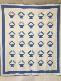 Blue & White Basket Quilt