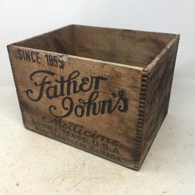 Father John's Medicine Wooden Advertising Crate
