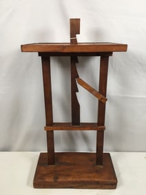 Early Adjustable Pine Candle Stand