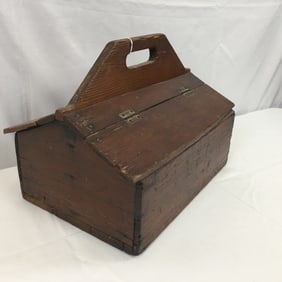 Primitive Flip Top Wooden Tool Box