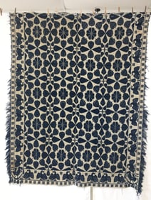 Blue & White Coverlet