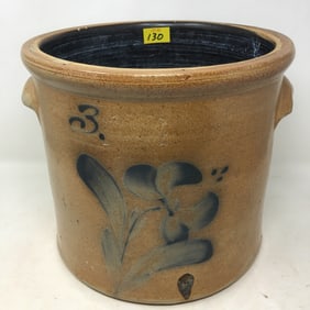J. Fisher 3 Gallon Stoneware Crock