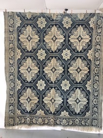 1851 Blue & White Latourette Coverlet