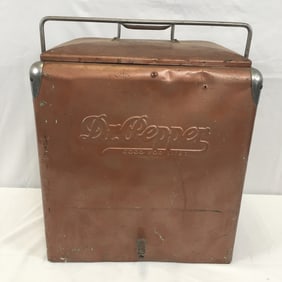 Dr Pepper Metal Picnic Cooler