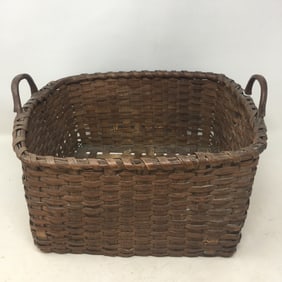 Double Handled Oak Splint Basket